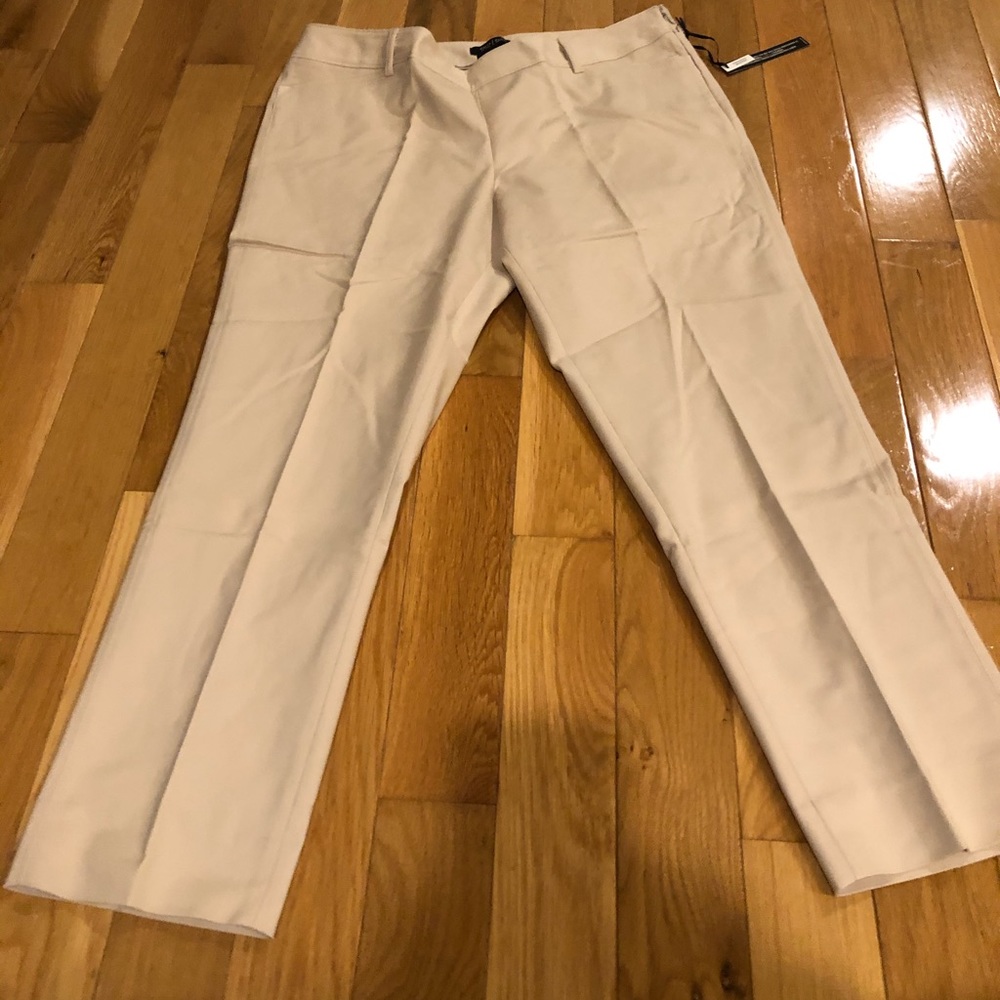 White House Black Market tan capris NWT 14R